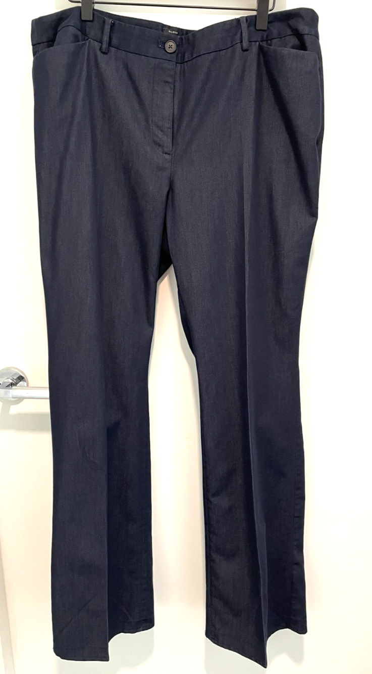 Talbots Raleigh Pants Womens 14W Navy Bootcut Career Dress Pants